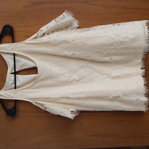 Maurices Cream Cold Shoulder Crochert Top XL